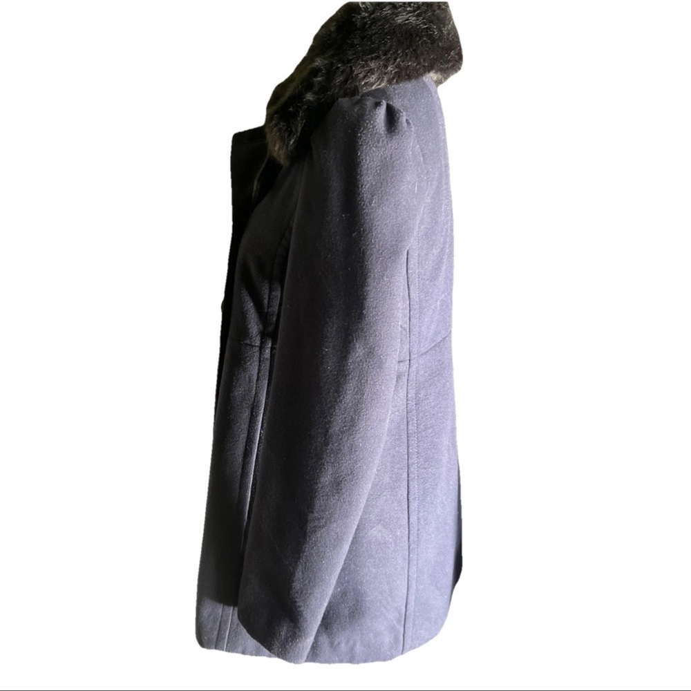 Y2K Express Navy Blue Peacoat W/removable Faux Fur Collar S/P Coastal Gran - Picture 5 of 10